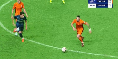 中超战报：罗竞世界波，李松益自摆乌龙，云南玉昆2-1武汉三镇